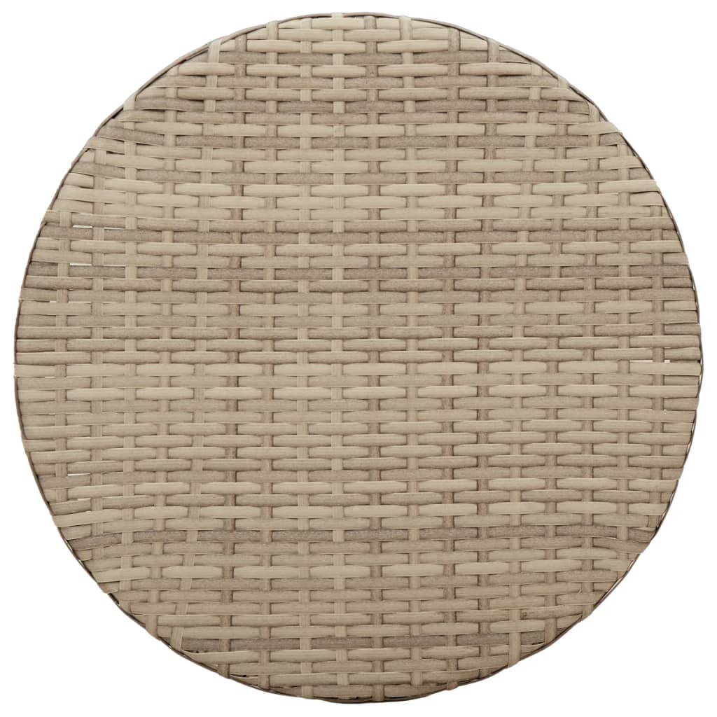 bistrosæt til haven 3 dele med hynder polyrattan beige