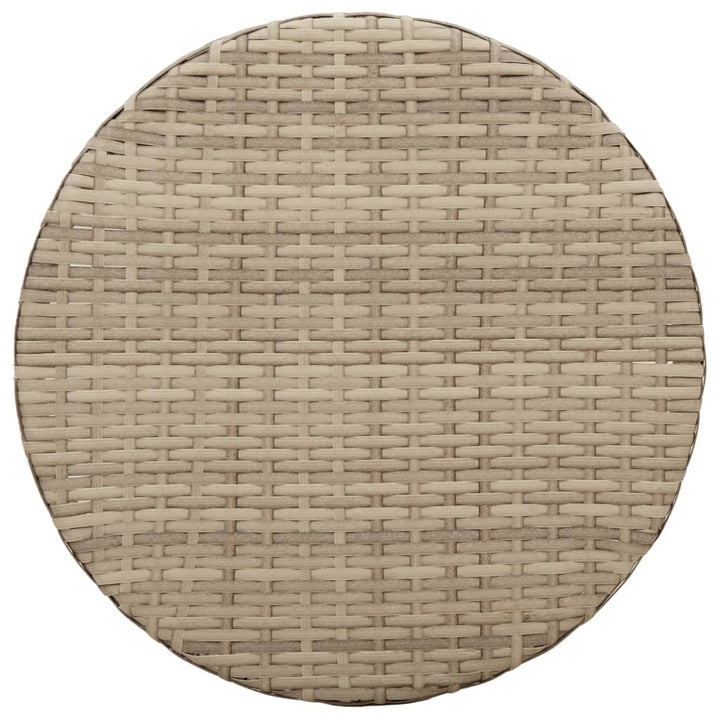 bistrosæt til haven 3 dele med hynder polyrattan beige