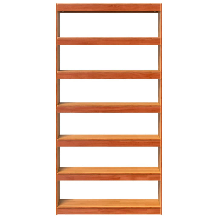 bogreol/rumdeler 100x30x199,5 cm massivt fyrretræ