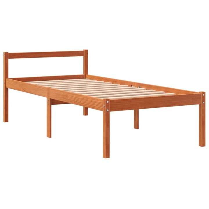 seniorseng 75x190 cm massivt fyrretræ gyldenbrun