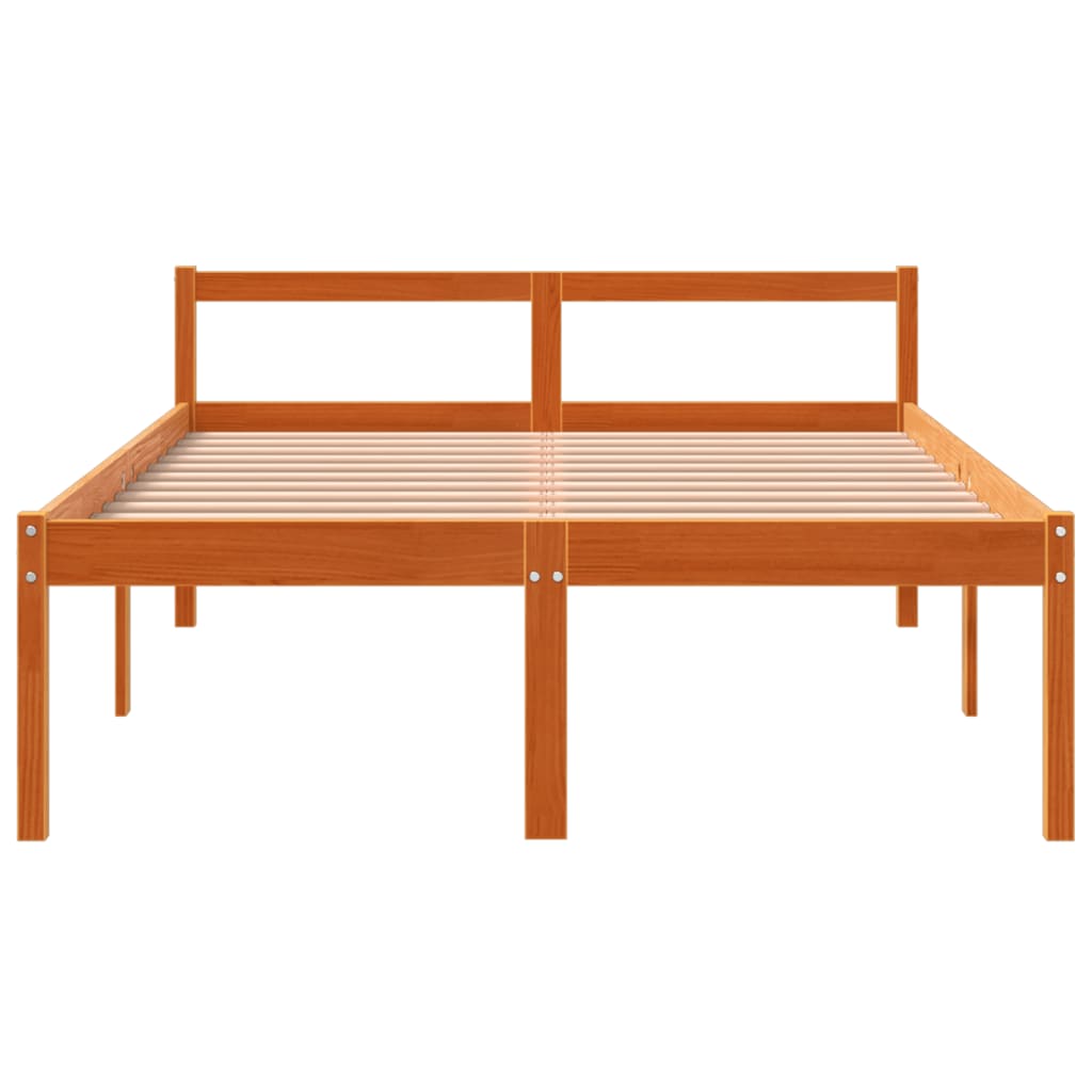 seniorseng 135x190 cm massivt fyrretræ gyldenbrun