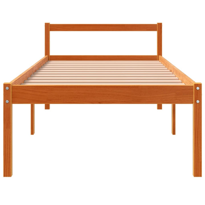 seniorseng 90x200 cm massivt fyrretræ gyldenbrun
