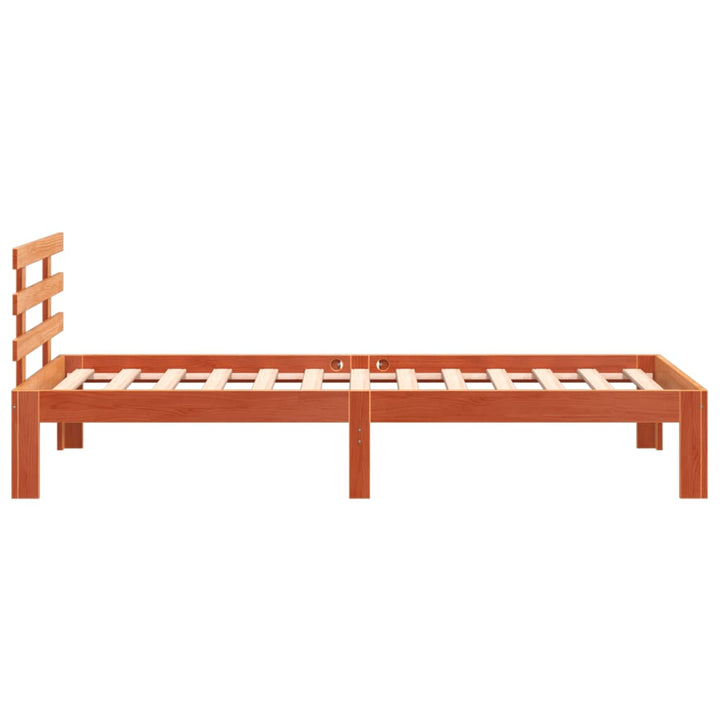 sengeramme uden madras 100x200 cm massivt fyrretræ gyldenbrun