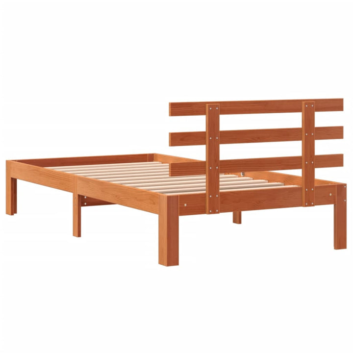 sengeramme uden madras 100x200 cm massivt fyrretræ gyldenbrun