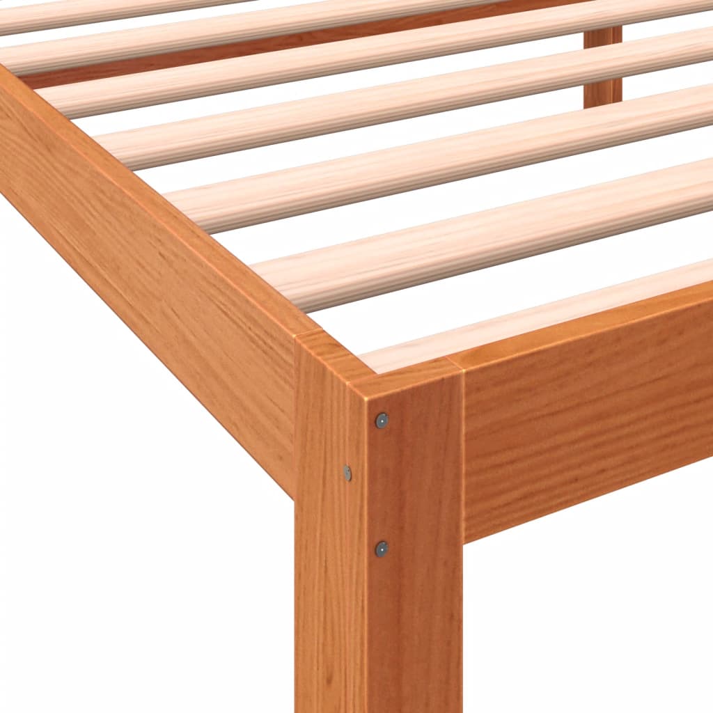 sengeramme uden madras 100x200 cm massivt fyrretræ gyldenbrun
