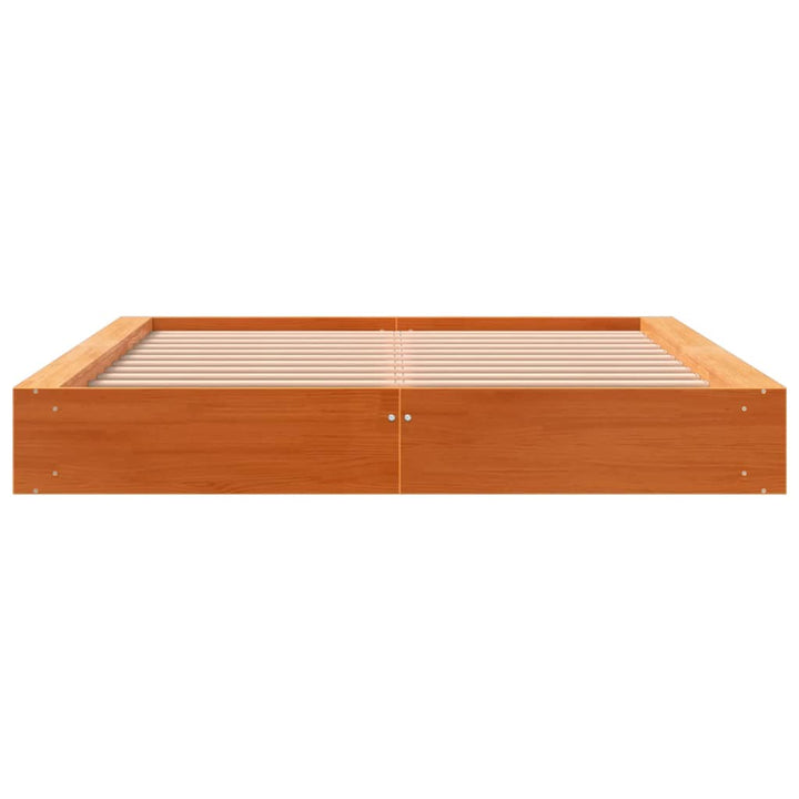 sengeramme uden madras 120x190 cm massivt fyrretræ gyldenbrun