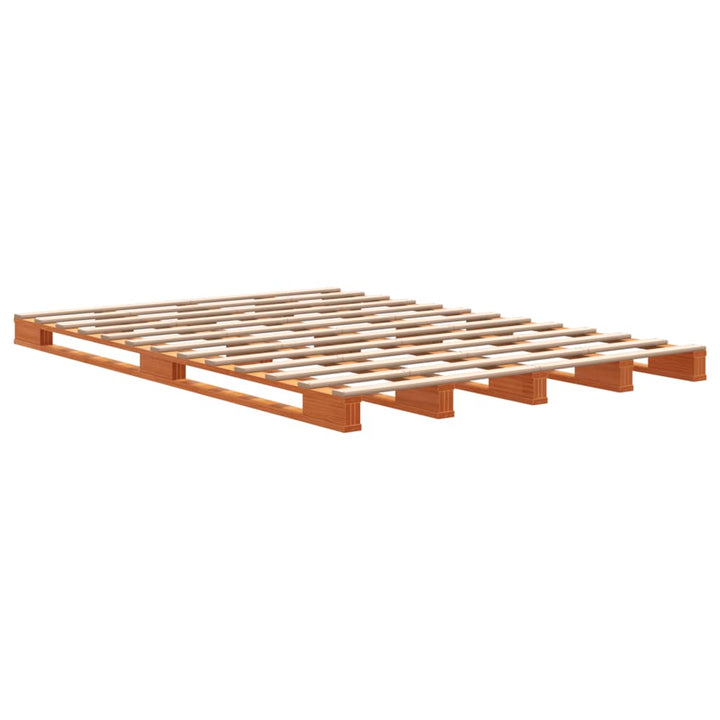 palleseng 140x200 cm massivt fyrretræ gyldenbrun