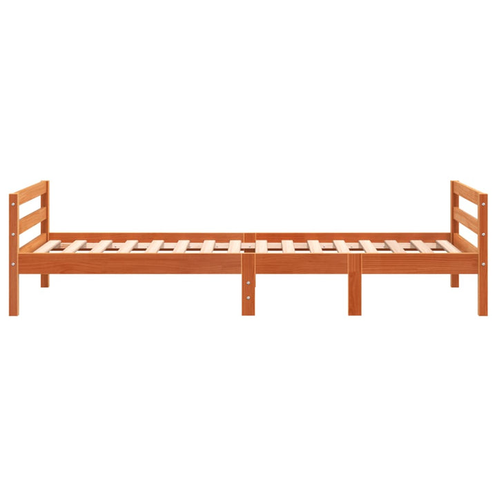 sengeramme uden madras 80x200 cm massivt fyrretræ gyldenbrun