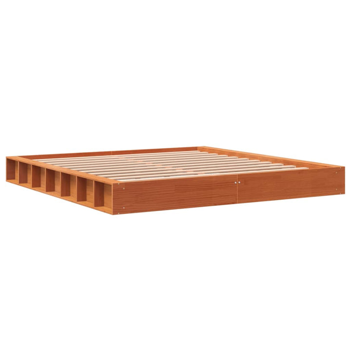 sengeramme uden madras 180x200 cm massivt fyrretræ gyldenbrun