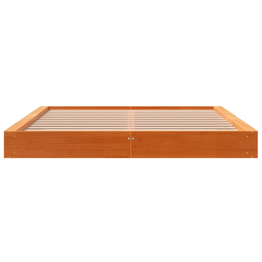 sengeramme uden madras 180x200 cm massivt fyrretræ gyldenbrun
