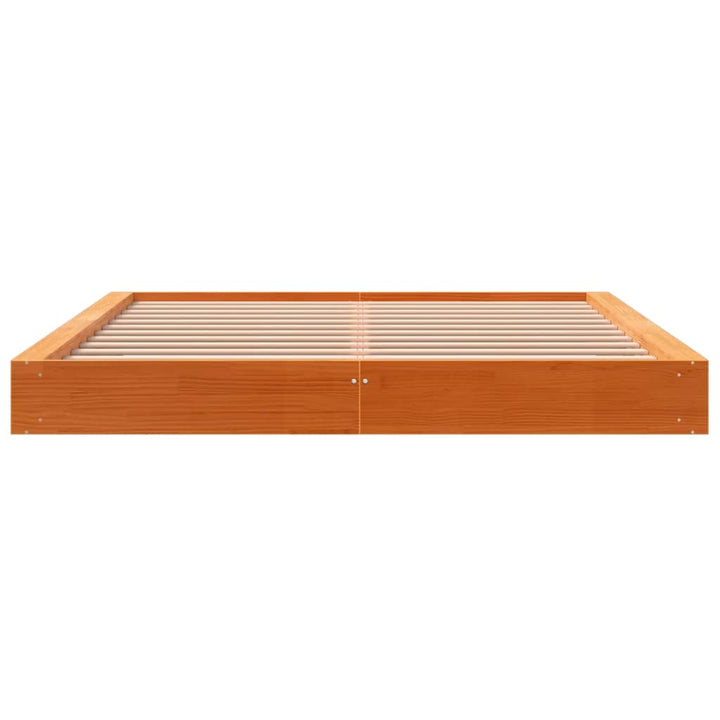 sengeramme uden madras 180x200 cm massivt fyrretræ gyldenbrun