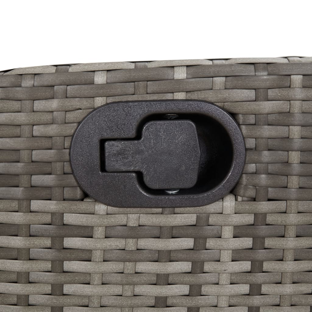 spisebordssæt til haven 7 dele med hynder polyrattan beige