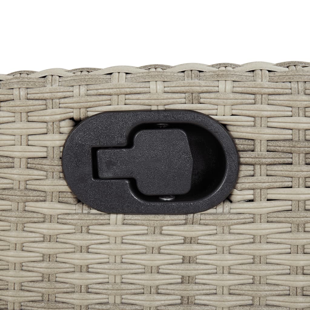 spisebordssæt til haven 5 dele med hynder polyrattan lysegrå