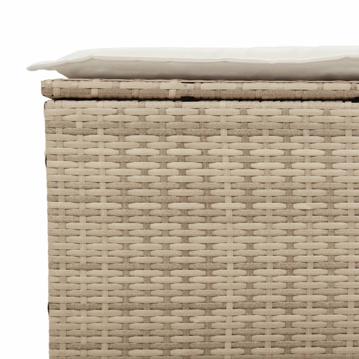 sofasæt til haven 5 dele med hynder polyrattan og akacie beige