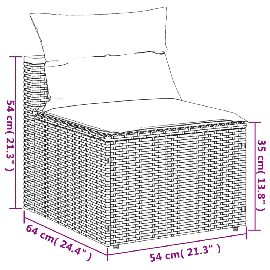 sofasæt til haven 5 dele med hynder polyrattan og akacie beige