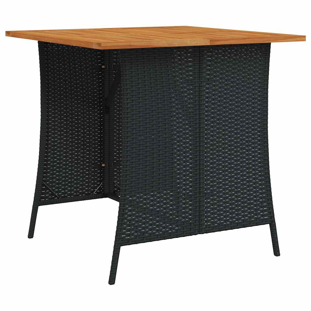 sofasæt til haven 6 dele med hynder L-formet polyrattan sort