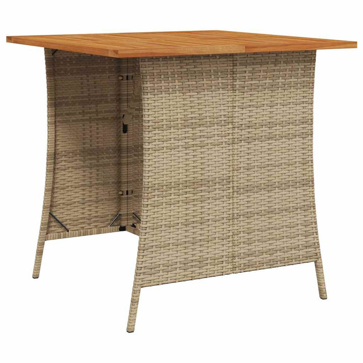 sofasæt til haven 6 dele med hynder L-formet polyrattan beige