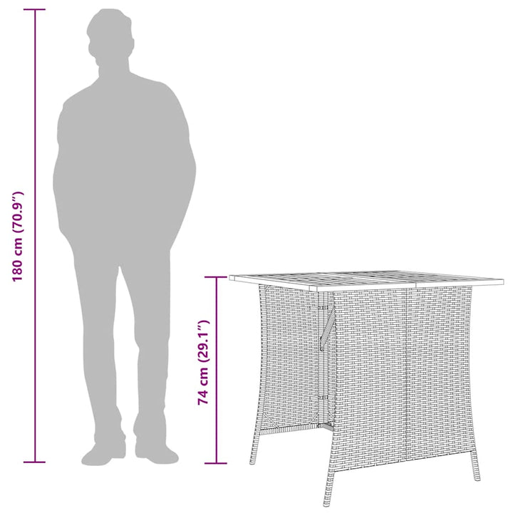 sofasæt til haven 6 dele med hynder L-formet polyrattan beige