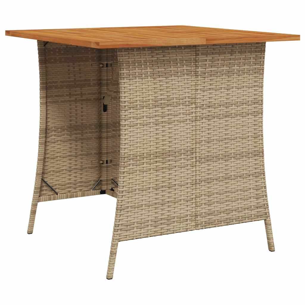 sofasæt til haven 6 dele med hynder L-formet polyrattan beige