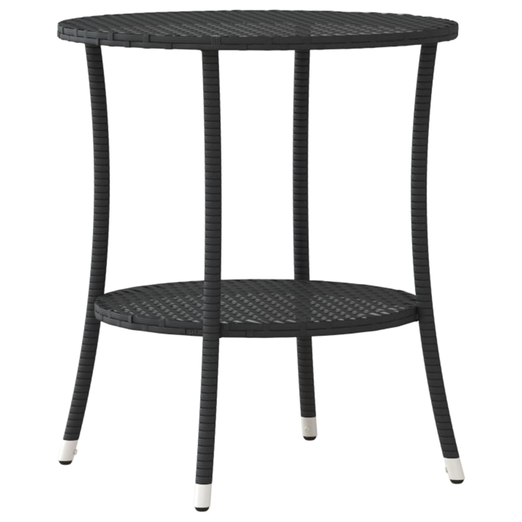 havestole 2 stk. med lænefunktion og bord polyrattan sort