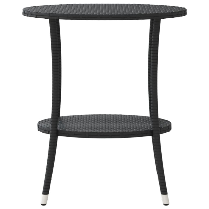 havestole 2 stk. med lænefunktion og bord polyrattan sort