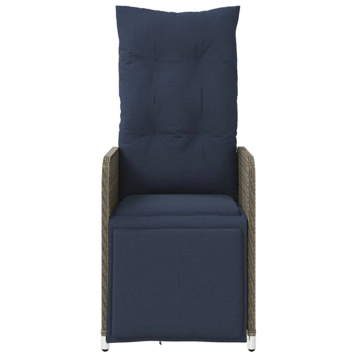 havestol med hynder grå polyrattan