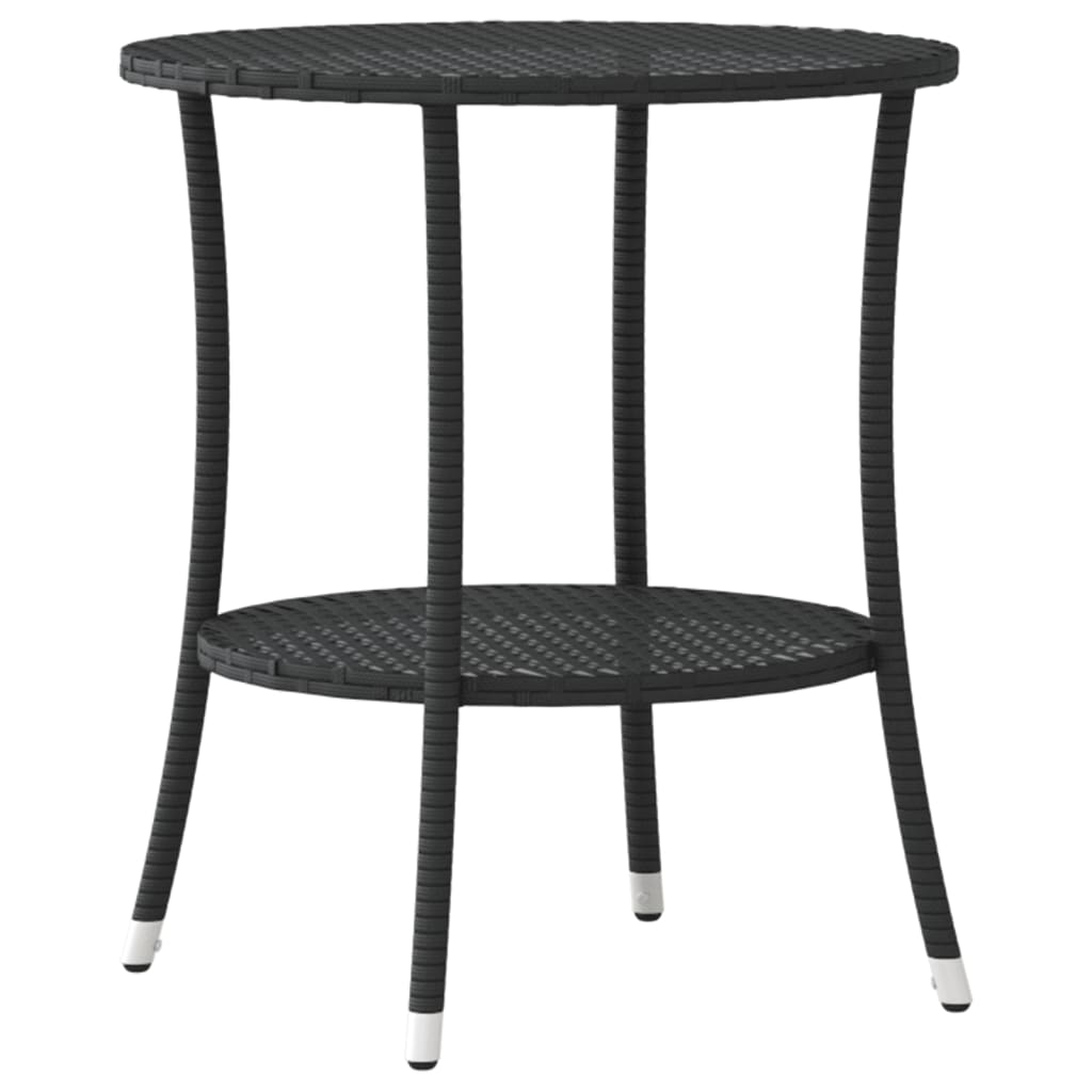 havestole 2 stk. med lænefunktion og bord polyrattan sort
