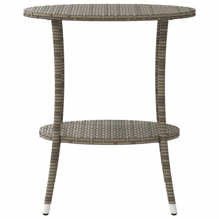 havestole med lænefunktion 2 stk. med bord grå polyrattan