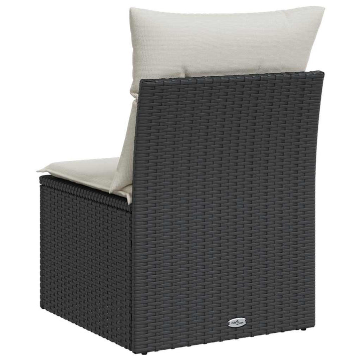 sofamodul til haven med hynder polyrattan sort