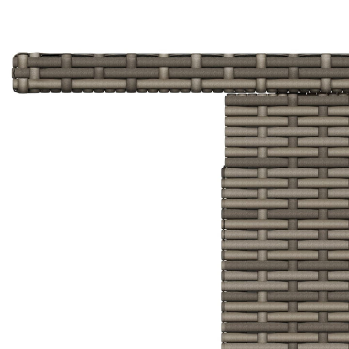 havebord 100x55x73 cm polyrattan og akacietræ grå