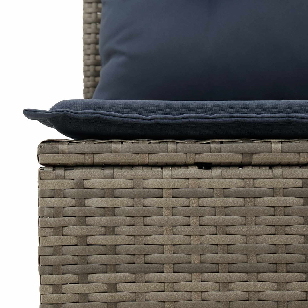 Havemøbelsofa med pude Grå 227 x 62 x 69 cm polyrattan