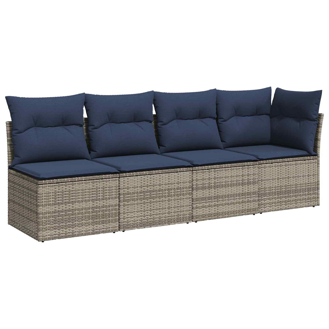 Havemøbelsofa med pude Grå 227 x 62 x 69 cm polyrattan