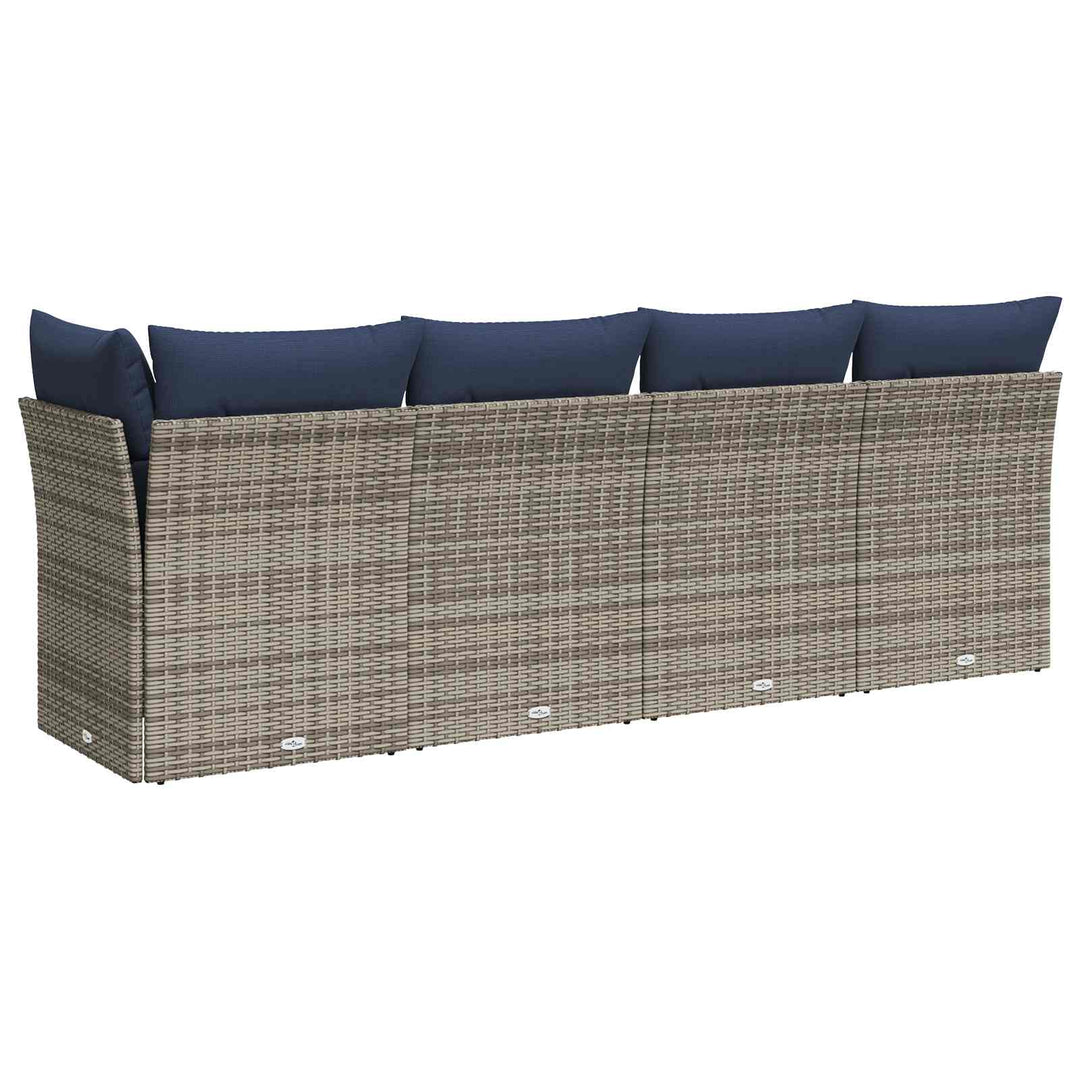 Havemøbelsofa med pude Grå 227 x 62 x 69 cm polyrattan