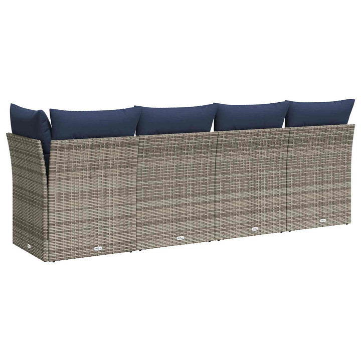 Havemøbelsofa med pude Grå 227 x 62 x 69 cm polyrattan