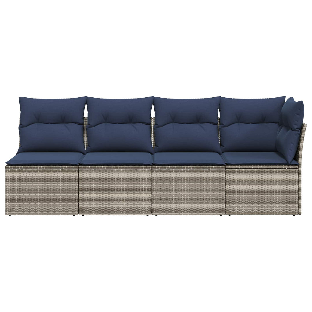 Havemøbelsofa med pude Grå 227 x 62 x 69 cm polyrattan