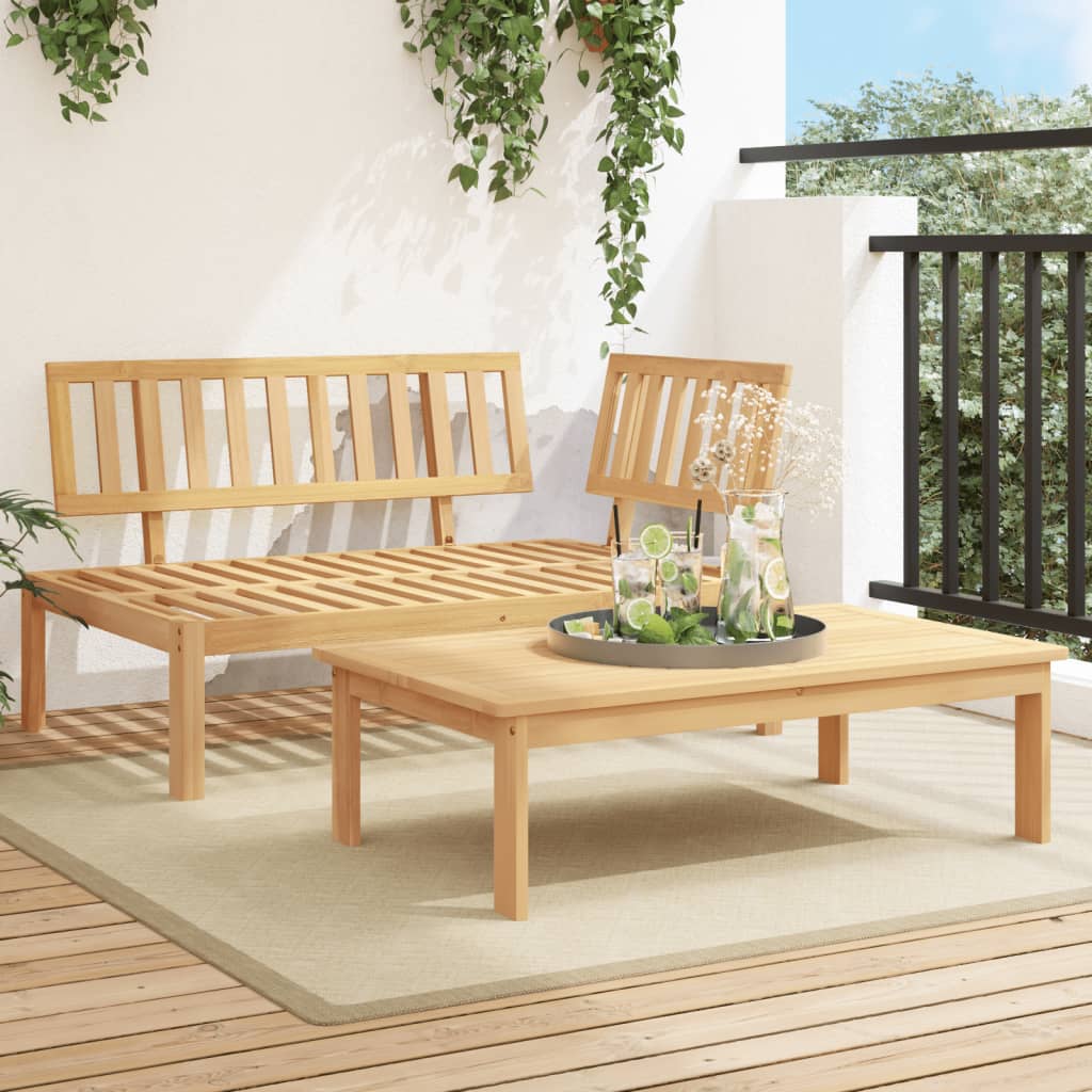 sofamoduler 2 stk. til pallesofa massivt akacietræ