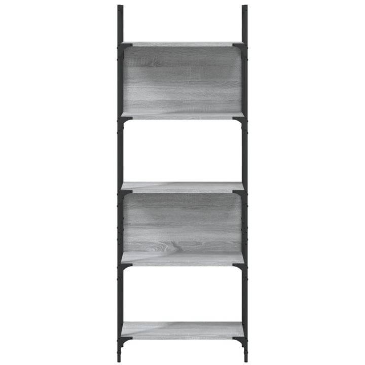 bogreol 60,5x24x166,5 cm 5 hylder konstrueret træ grå sonoma-eg