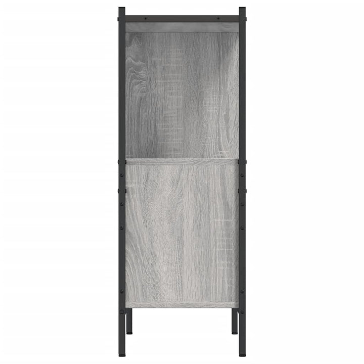 bogreol 72x28x77,5 cm konstrueret træ grå sonoma-eg