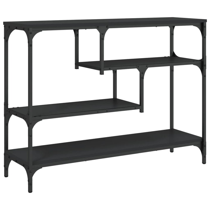 konsolbord 100x30x75 cm konstrueret træ sort