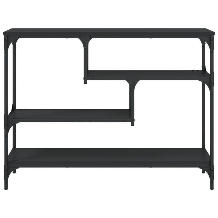 konsolbord 100x30x75 cm konstrueret træ sort
