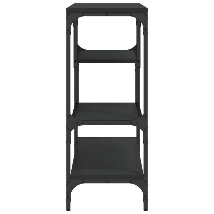 konsolbord 100x30x75 cm konstrueret træ sort