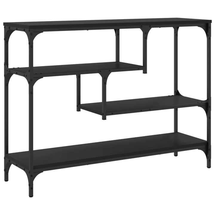 konsolbord 100x30x75 cm konstrueret træ sort