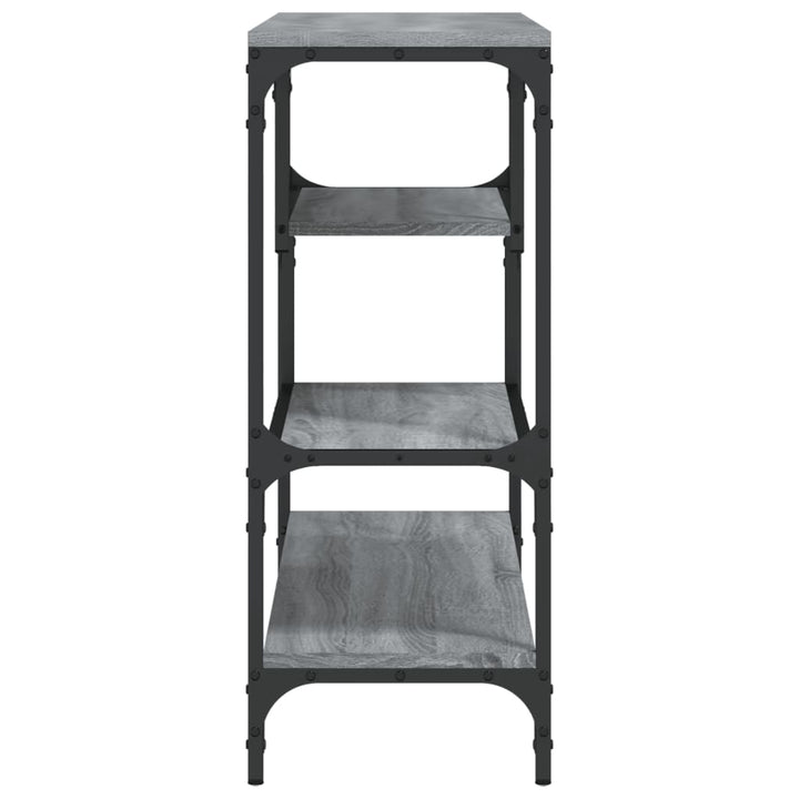 konsolbord 100x30x75 cm konstrueret træ grå sonoma-eg
