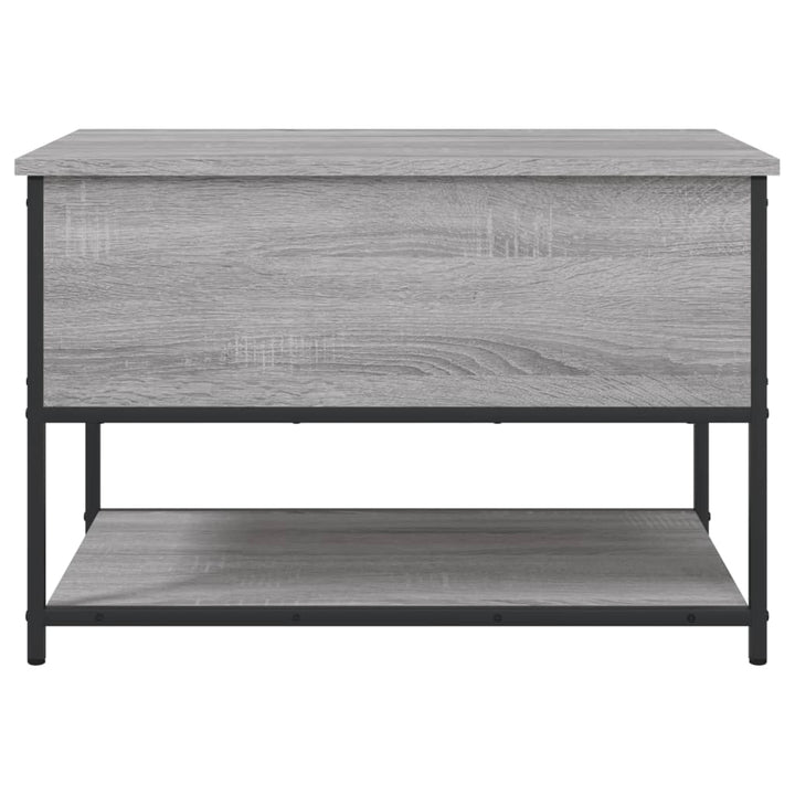 opbevaringsbænk 70x42,5x47 cm konstrueret træ grå sonoma-eg