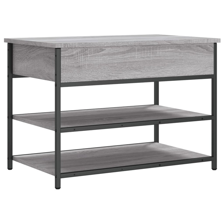 skobænk 70x42,5x50 cm konstrueret træ grå sonoma-eg