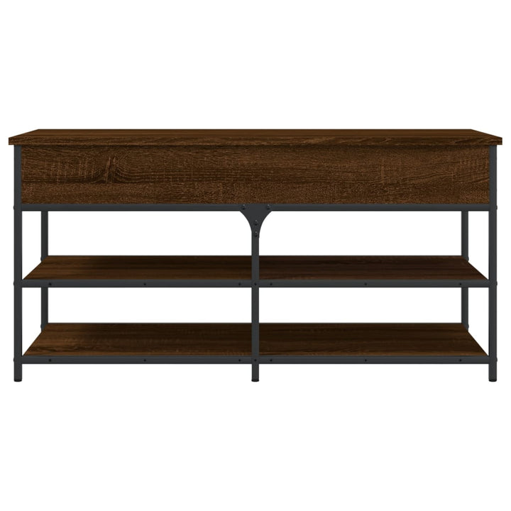 skobænk 100x42,5x50 cm konstrueret træ brun egetræsfarve