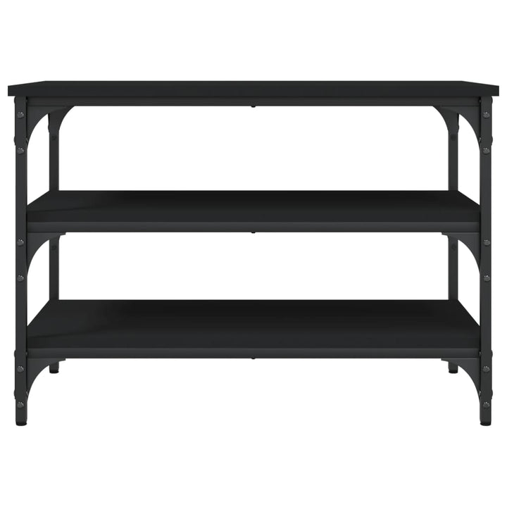 skobænk 70x38,5x49 cm konstrueret træ sort