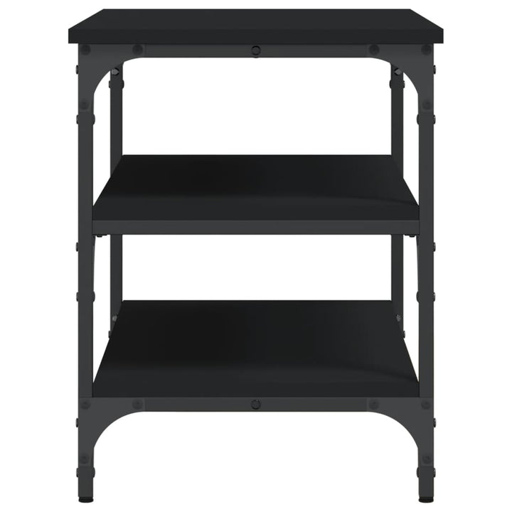 skobænk 70x38,5x49 cm konstrueret træ sort