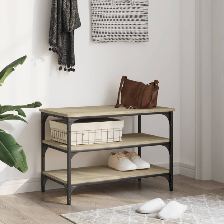skobænk 70x38,5x49 cm konstrueret træ sonoma-eg
