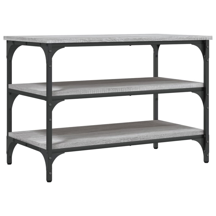 skobænk 70x38,5x49 cm konstrueret træ grå sonoma-eg